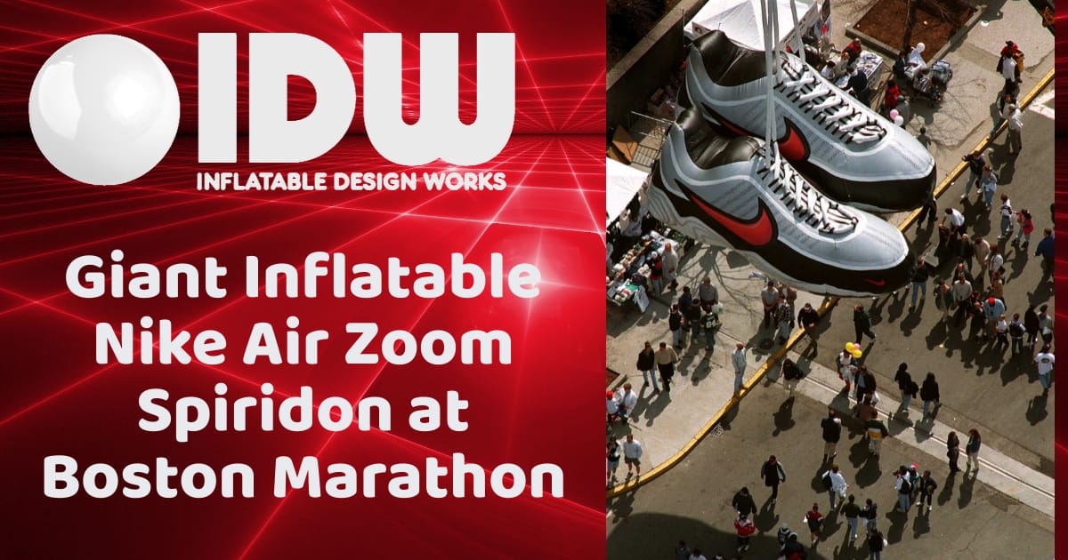 Giant Inflatable Nike Air Zoom Spiridon at Boston Marathon